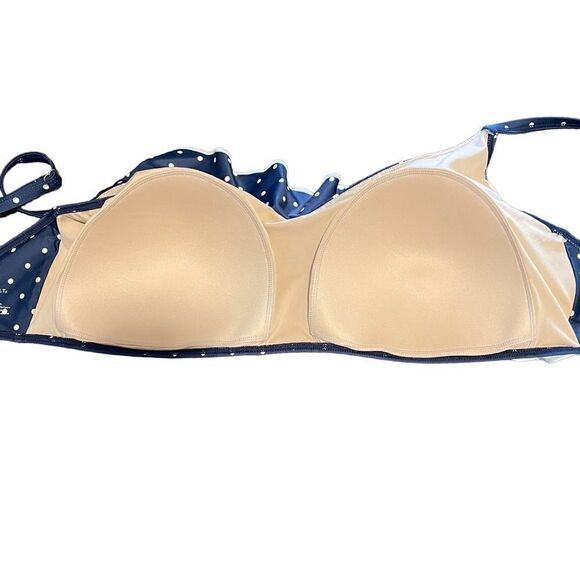 Summersalt- Women’s The Ruffle Marina Bikini Navy and White Dot Plus Size 20/22 - Picture 5 of 12